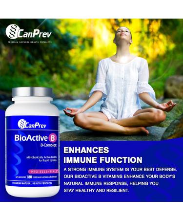CanPrev BioActive B - B-Complex | 180 Vegetarian Capsules (Green capsules) | CanPrev Premium Natural Health Products 180 count (Pack of 1) - Buy Online on GoSupps.com