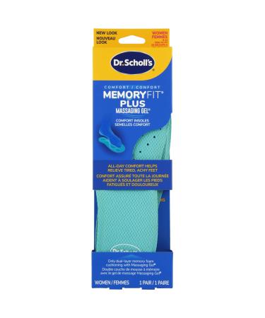 Dr. Scholl's MEMORY FIT Insoles with Massaging Gel Advanced (Men's 8-14 Women's 6-10) // Pillow-Soft Memory Foam Conforms to Your Foot