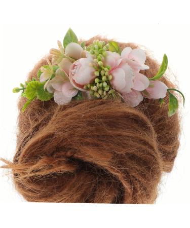 minkissy Flower Bridal Comb Flowers for Hair Accessories for Women Womens Hair Accessories Womens Accessories Wedding Headpiece Accesorios Para Mujer Silk Cloth Pink Wig Bridesmaid - Buy Online on GoSupps.com