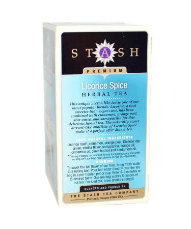 Stash Tea Licorice Spice Herbal Tea - Caffeine Free, 20 Bags (1.2 oz) - Relaxing & Delicious - Buy Online on GoSupps.com