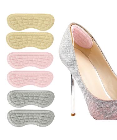 Heel Pads for Shoes Premium Heel Pads Inserts Grips Back of Heel Protectors Cushions Liner Prevent Too Big Shoe from Shoe Slipping Blisters Improved Shoe Fit Comfort Mesh Surface (3 Pairs)