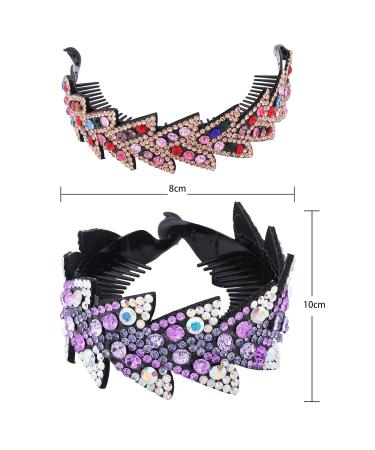 AWAYTR Rhinestone Resin Hair Clip - 5 Pack Half-Balloon Hairpin Hair Claws Set for Women - Buy Online on GoSupps.com