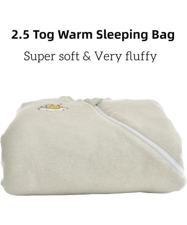 Chilsuessy Baby Sleeping Bag with Detachable Sleeves 3.5 Tog - Crown Design | 100% Cotton | Soft Sleep Bag for Infant/Toddler | 2-4 Years - Buy Online on GoSupps.com