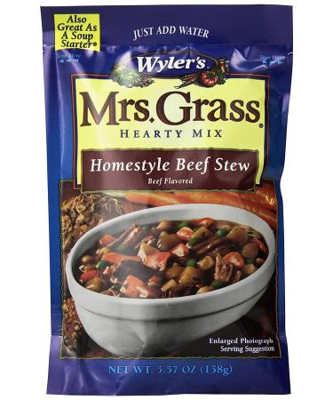 Wyler's Mrs. Grass Hearty Soup Mix, Homestyle Beef Stew, 5.57 oz (Pack of 1)