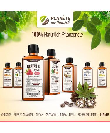 Organic Castor Oil 250 ml - 100% Pure & Cold Pressed for Eyelashes Eyebrows Hair Beard & Nails - Natural Beauty Essential - Buy Online on GoSupps.com