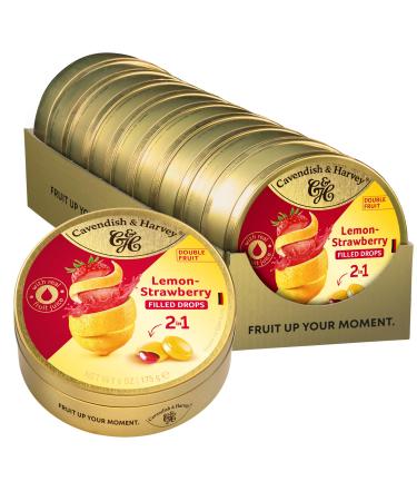 Cavendish & Harvey Cavendish & Harvey Double Fruit Drops Lemon Strawberry 9 x 175g