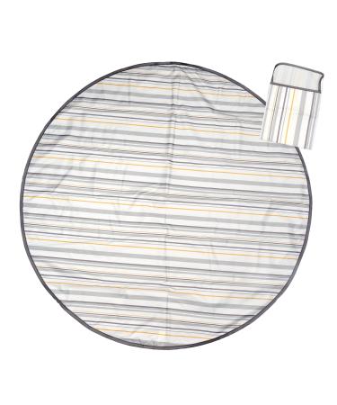 Prince Lionheart Multi-Purpose Catchall  Round Splat Mat  Gray Stripe  Great for Meal or Craft Time  Easy Clean Up  47.75x47.75 Inch (Pack of 1)