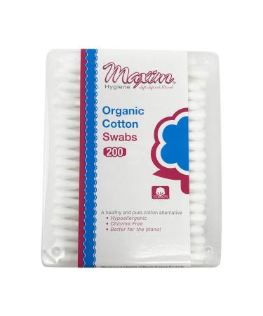 Maxim Hygiene Products Organic Cotton Swabs 200 Count