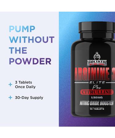 Dr. Emil - Elite L Arginine (3150mg) + L-Citrulline Highest Dose - Nitric Oxide Supplement for Vascularity Endurance and Heart Health (AAKG and HCL) - 90 Tablets - Buy Online on GoSupps.com