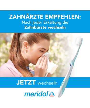 Meridol Toothbrush for Gum Protection - Medium Gentle Cleaning Manual Toothbrush (3 Pack) - Buy Online on GoSupps.com