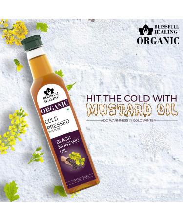 Buy Blessfull Healing Cold Pressed Black Mustard Oil - 250ml for Healthy Cooking & Glowing Skin | Best Quality International Shipping - Buy Online on GoSupps.com
