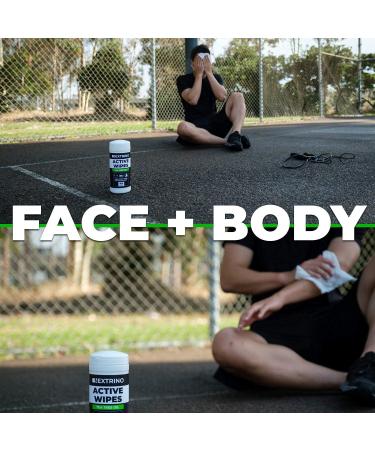 Nextrino Biodegradable Tea Tree Body Wipes for Adults - 45 Cleansing Towelettes for Gym, Workout, Camping, Travel - Men & Women - Buy Online on GoSupps.com