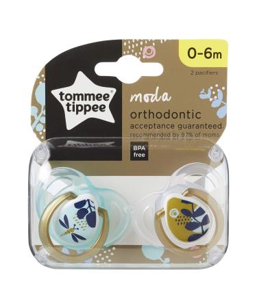 Tommee Tippee Moda Pacifiers - BPA-Free Silicone Binkies for 0-6m - 2-Count - Buy Online on GoSupps.com
