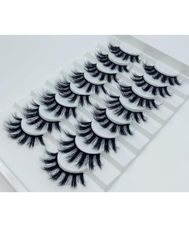 Buy Fluffy Wispy 3D Mink False Eyelashes | Thick Volume Long & Soft | 8 Pairs Dramatic Strip Lashes - International Shipping Available - Buy Online on GoSupps.com