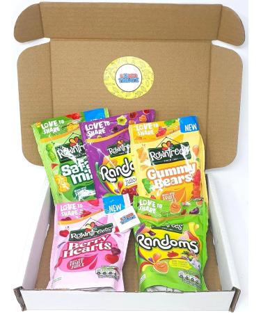 Assorted Jelly Sweets Pack - Safari Mix 115g + Gummy Bears 115g + Berry Hearts 115g + Randoms Juicers 140g + Randoms 150g (4 Randomly Sent) Boxed Treatz - Buy Online on GoSupps.com