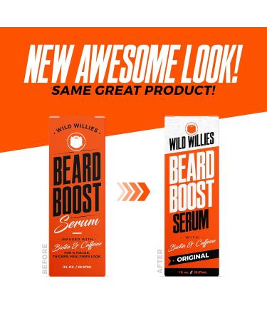 Wild Willies Beard Growth Kit - Capsules & Boost Serum - Natural Growth Oil With Biotin & Caffeine - Vitamins for Fuller Thicker Beard - 60 Capsules - For Men - Buy Online on GoSupps.com