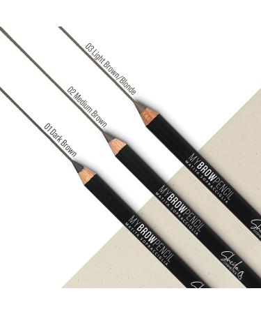  Sheila Cosmetics MyBrowPencil Eyebrow Pencil with Rigid Formula Dermatologically Tested | Made in Italy (01 Dark Brown) - Buy Online on GoSupps.com