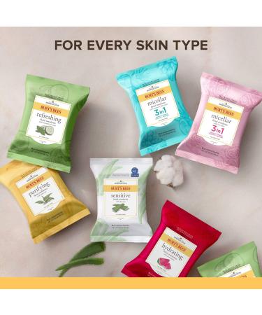 Burt's Bees Facial Cleansing Towelette Wipes - Sensitive Skin with Cotton Extract 30 Count - Buy Online on GoSupps.com