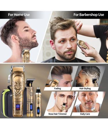 Buy Roziapro Gold Hair Clipper Set | Zero Gapped Nose & Beard Trimmer | Professional Cordless Clippers for Men - Buy Online on GoSupps.com