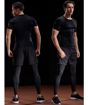 NELEUS Men's Compression Athletic Workout T-Shirt - Black/Grey/Blue - Medium - Buy Online on GoSupps.com
