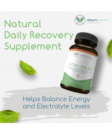Vital Salts Electrolyte Supplements - Energy Endurance & Muscle Cramps Relief - Blood Pressure Support - 120 Capsules for Optimal Health - Buy Online on GoSupps.com
