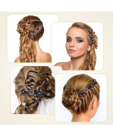 Simtplicity Crystal Stone Braided Hair Clips Braided Hair Clips Crystal Stone Braided Hair Clips Magic Hair Clip Braided Hair Clip with Rhinestones for Women/Girls (6PCS-A) - Buy Online on GoSupps.com