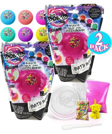 So Bomb Make Your Own (DIY) Fizzy Bath Bomb Mystery Packs with Surprise Inside - 2 Pack