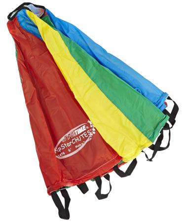 Sportime GripStarChute Parachute with 8 Handles, 6 Feet, Multiple Colors,1361476