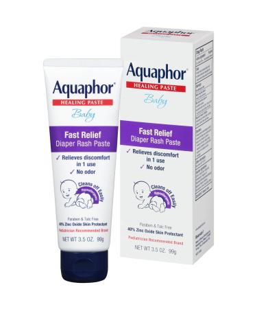 Aquaphor Baby Diaper Rash Paste 3.5 Ounce (Pack of 3) (Packaging May Vary)