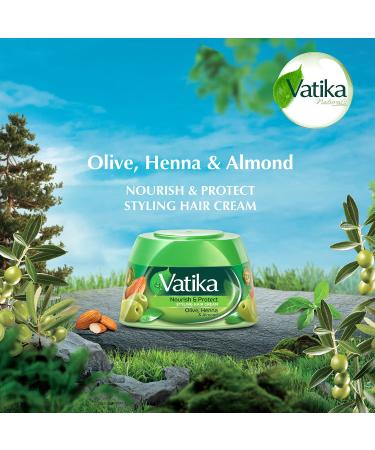 Dabur Vatika Naturals Hair Cream 210ml - Moisturizing Hair Cream for All Hair Types - Hydrating Scalp Moisturizer for Men and Women - Buy Online on GoSupps.com