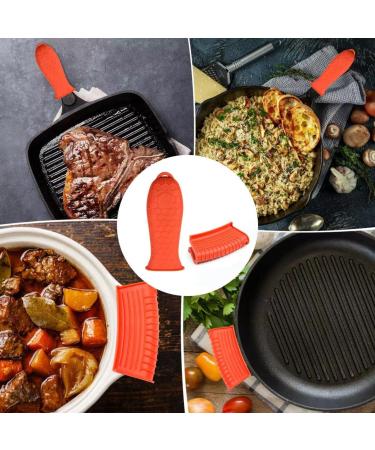 Silicone Hot Handle Holder 4 Pack - Non Slip Cast Iron Skillet Handle Cover - Buy Online on GoSupps.com