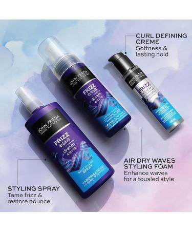 John Frieda Hair Styling Foam | Dream Curls Air Dry Styling Foam for Curls and Waves | SLS/SLES Sulfate Free Paraben Free Pack of 2 - Buy Online on GoSupps.com
