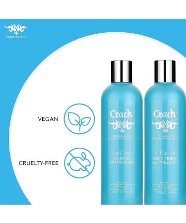 CRACK HAIR FIX Clean & Soaper Shampoo and In-Treatment Conditioner Set - 10 oz - Buy Online on GoSupps.com