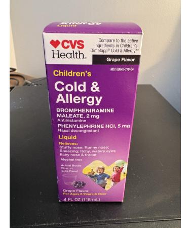 Children's Cold & Allergy Grape Flavor 4 FL OZ