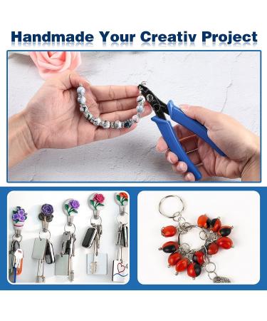 Split Ring and Crimping Jewelry Pliers Set - 2 Pcs Wire Cutter and Key Chain Opening Tool for Beading and Repair (Ring Pliers) - Buy Online on GoSupps.com