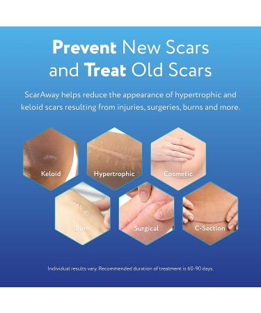 ScarAway Advanced Silicone Scar Sheets - Medical Grade Treatment for Surgical, Burn, Acne & Body Scars - 4 Tan Reusable Strips - Buy Online on GoSupps.com