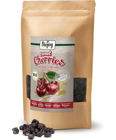 Biojoy Organic dried cherries (500g) whole without stones and sulfur - Buy Online on GoSupps.com