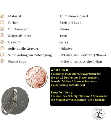 Personalized Dog Tag with Engraving - Custom ID & Address Plates - Silver Diamond Engraving - International Shipping Available - Buy Online on GoSupps.com