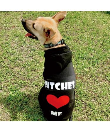 EXPAWLORER Dog Hoodies - Cozy Bitches Love ME Pet Sweatshirt for Small, Medium, Large Dogs - Buy Online on GoSupps.com