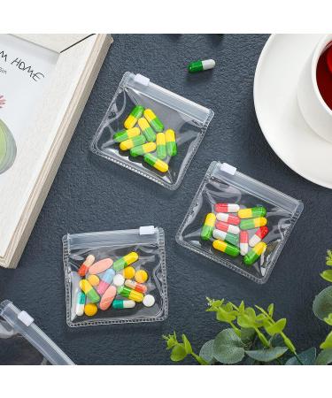 Reusable Zippered Pill Pouch Set - 24 Clear Plastic Bags for Travel Medicine Organization - Buy Online on GoSupps.com
