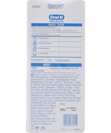 Buy 2 Get 2 Free Oral-B Pro-Health Gum Care Toothbrush - Medium | International Shipping Available - Buy Online on GoSupps.com