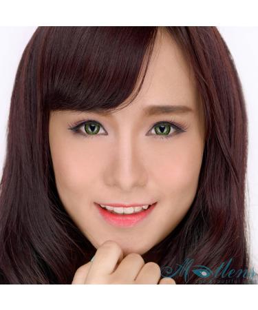 Buy Matlens Green Colored Contact Lenses | Trendy Jasmine PJ-253 | Free Case & 50ml Care Solution - Buy Online on GoSupps.com