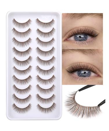 Fox Eye Lashes Angel Wing Mink Eyelashes Natural Look L Curl Eyelash  Extensions Short Wispy Cosplay Fake Eyelashes Doll Cat Eye Lashes Pack by  Geeneiya 10 Pairs - doll49 Angel Wing_15mm Natural