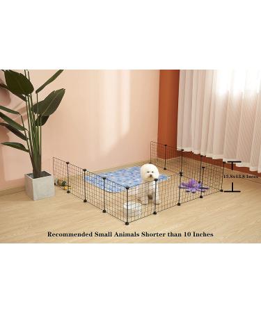Small Pet Playpen 13.8x13.8 - Indoor/Outdoor Metal Wire Cage for Small Animals - Guinea Pigs, Bunny, Hamster - Portable Yard Fence by Allisandro - Buy Online on GoSupps.com
