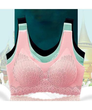 Buy Plus Size Wire Free Bras for Women - 3 Pack Sports Underwear in Pink | Comfortable B Stock 3XL - Buy Online on GoSupps.com
