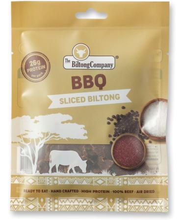 BBQ Sliced Biltong 5 x 50g (250g) Natural Spicy Beef Biltong by The Biltong Company High in Protein & Keto Diet-Approved Lean Biltong Spiced Meat Snack Like Jerky BBQ Flavour 50 g (Pack of 5) - Buy Online on GoSupps.com