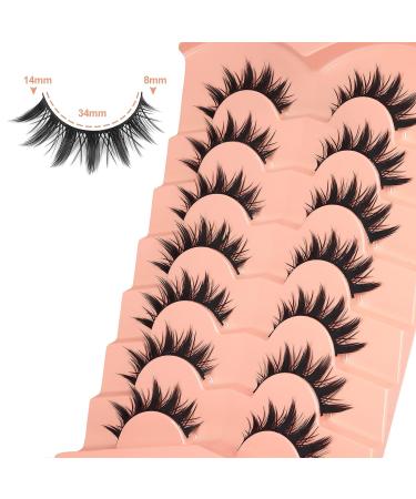 Winifred X6 Cat Eye Manga False Eyelashes - Anime Cosplay Natural Spiky Wispy Thick Japanese Style - Buy Online on GoSupps.com