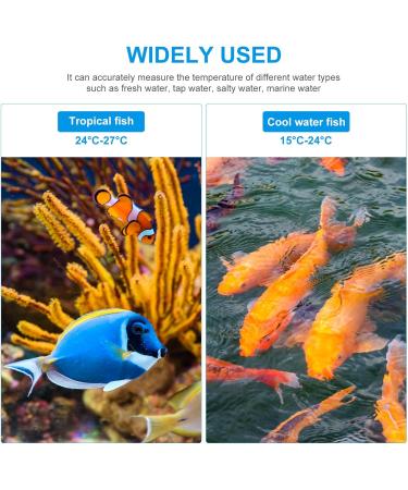 Buy Brifit Mini Digital Aquarium Thermometer - LED Display Touch Screen High Precision for Freshwater & Marine Aquariums - 1 Piece (White) - Buy Online on GoSupps.com