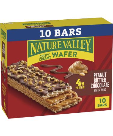 Nature Valley Lot de 10 barres gaufr es au beurre d'arachide et au chocolat 370 ml