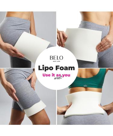Belo Body Care Ab Lipo 5 Pack Professional Foam Pads for Liposuction Compression Garments - 8x11 Tabla Abdominal Post Surgery Wrap Around - Buy Online on GoSupps.com